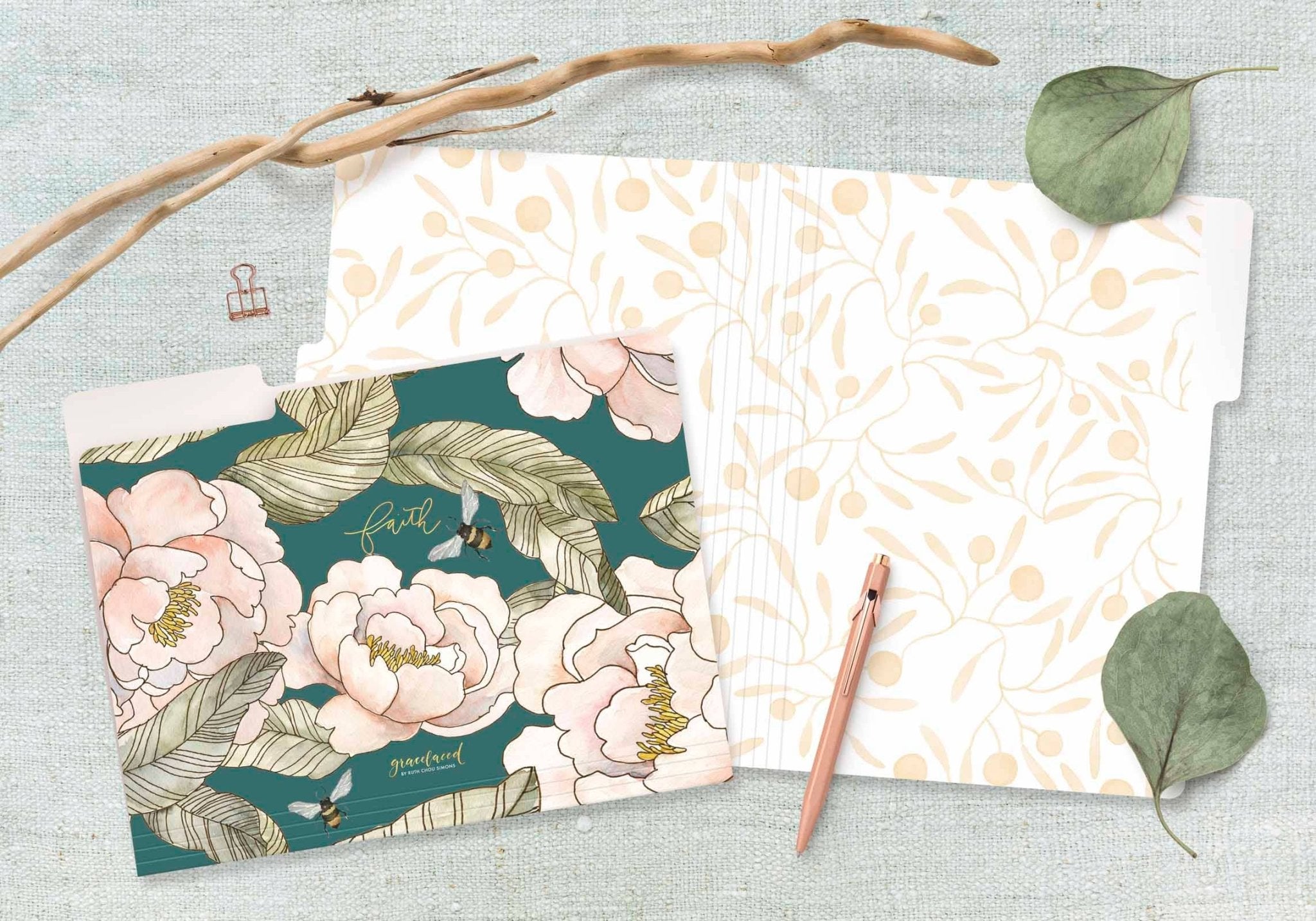 Faith Hope Love GraceLaced File Folders - Harvest House Publishers - Gaines Jewelers