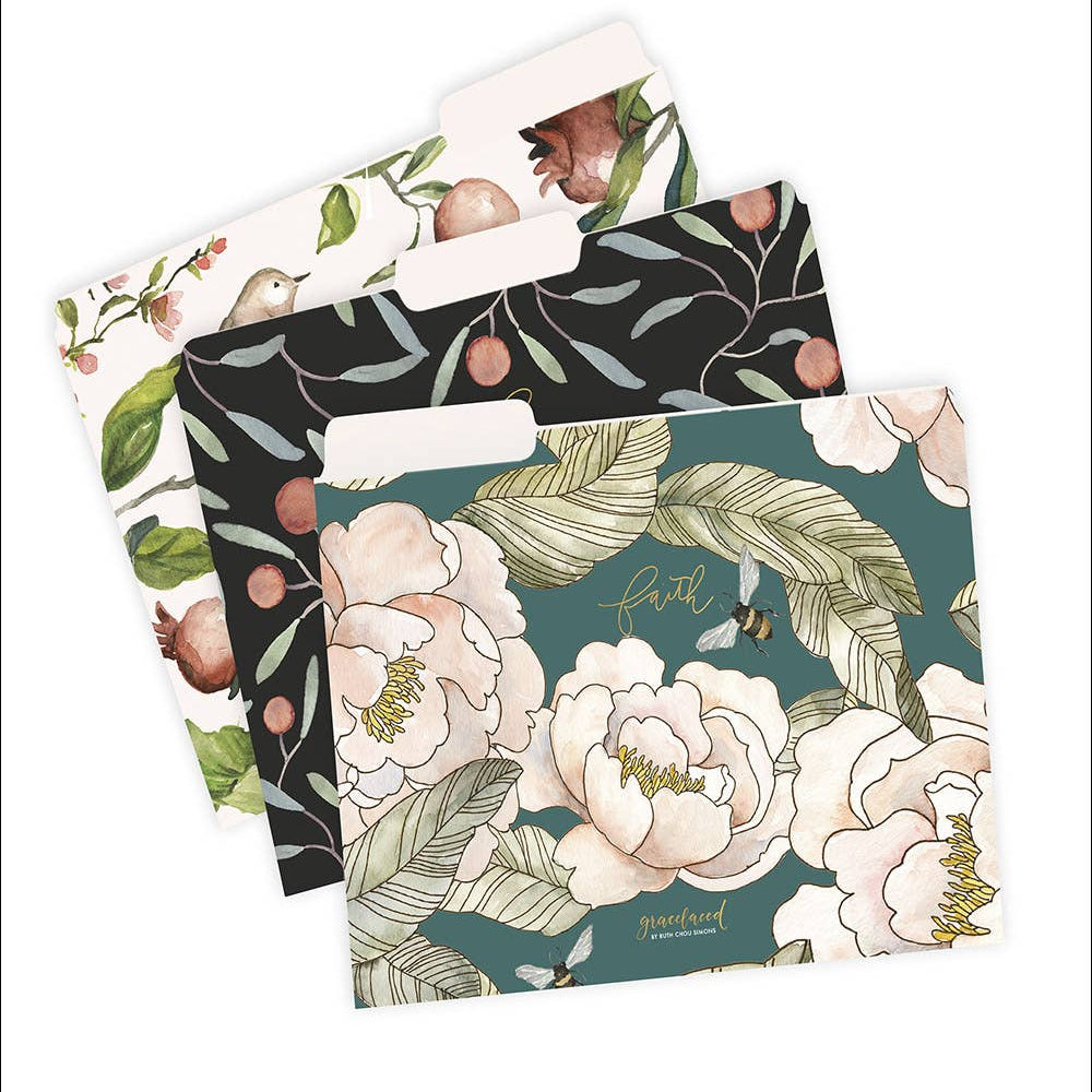 Faith Hope Love GraceLaced File Folders - Harvest House Publishers - Gaines Jewelers