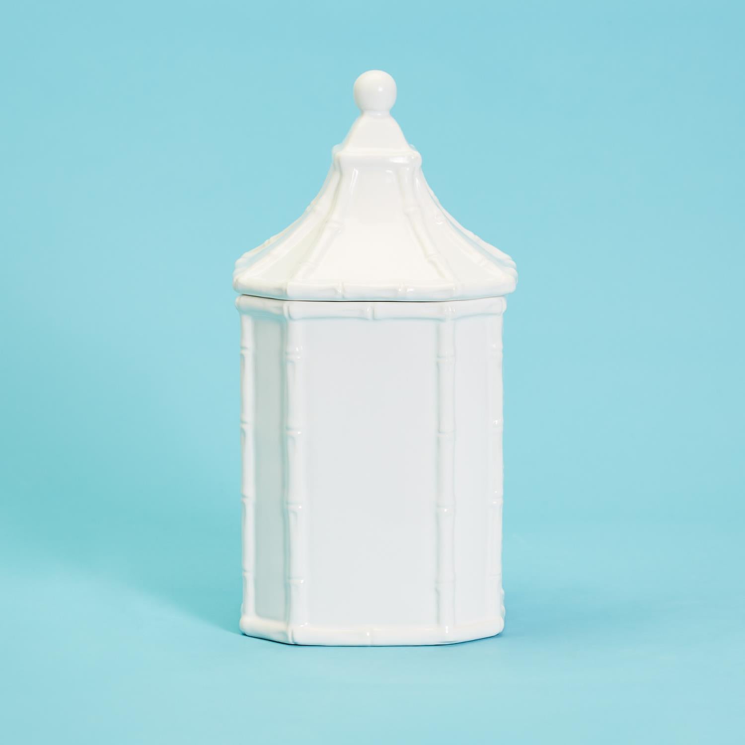 Faux Pagoda White Jar - Gaines Jewelers