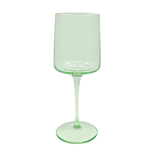 Fine Line Green with White Rim Wine Glass Set of 4 - Gaines Jewelers