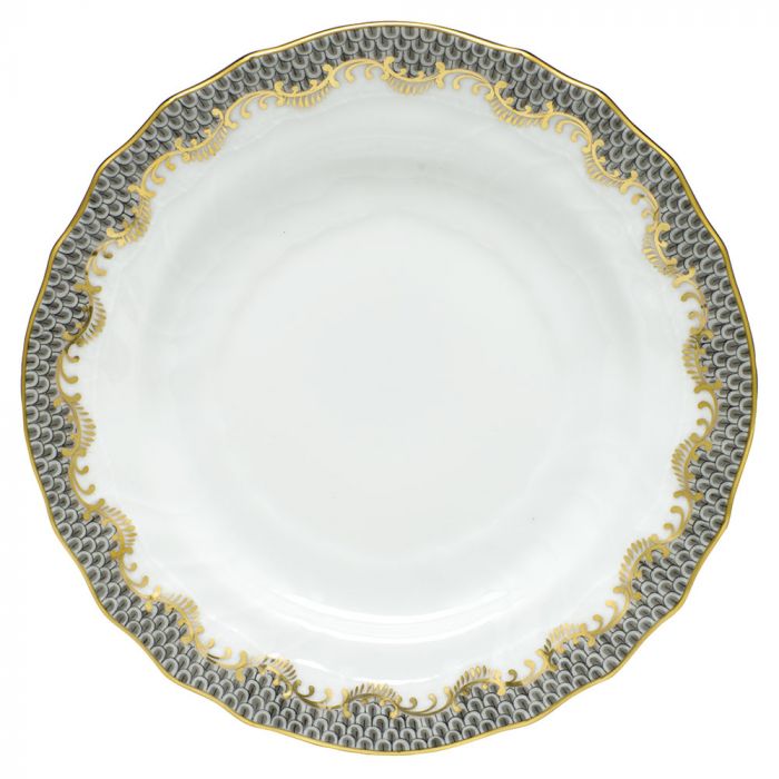 Fish Scale Gray - Dessert Plate - Gaines Jewelers