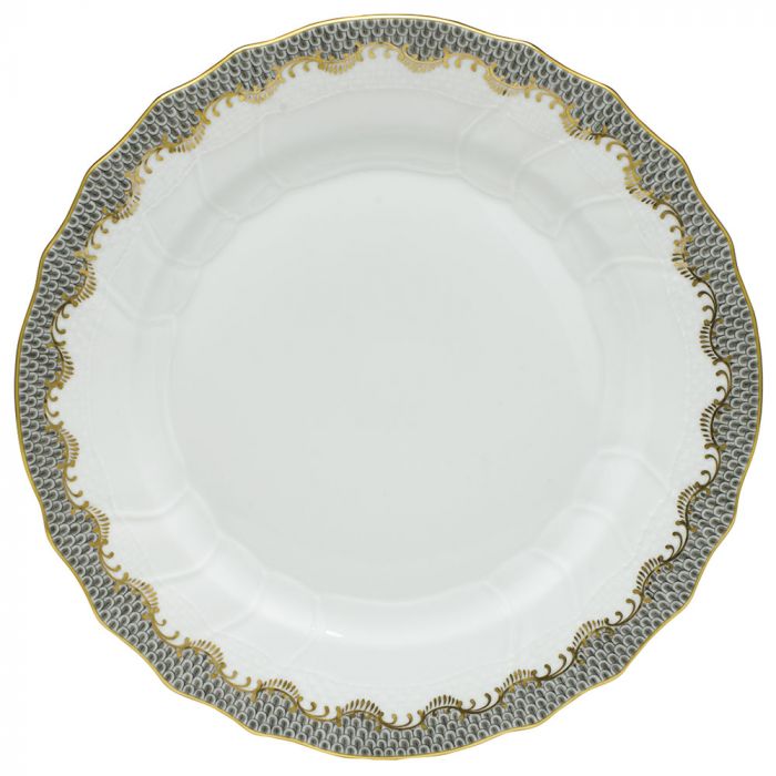 FISH SCALE GRAY - DINNER PLATE - Gaines Jewelers