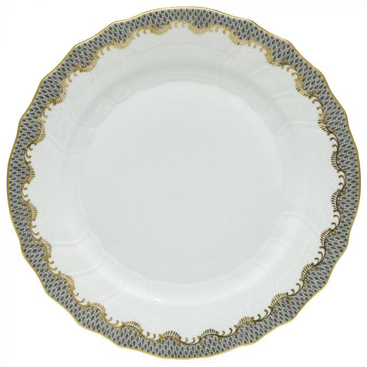 FISH SCALE GRAY - DINNER PLATE - Gaines Jewelers