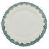 Fish Scale Turquoise Dinner Plate - Herend - Gaines Jewelers