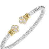 Flex Cuff bracelet open top trinity leaf tips 3MM - Gaines Jewelers