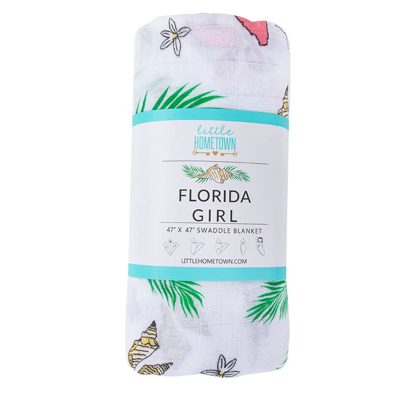 Florida Swaddle Blanket (Floral) - Gaines Jewelers