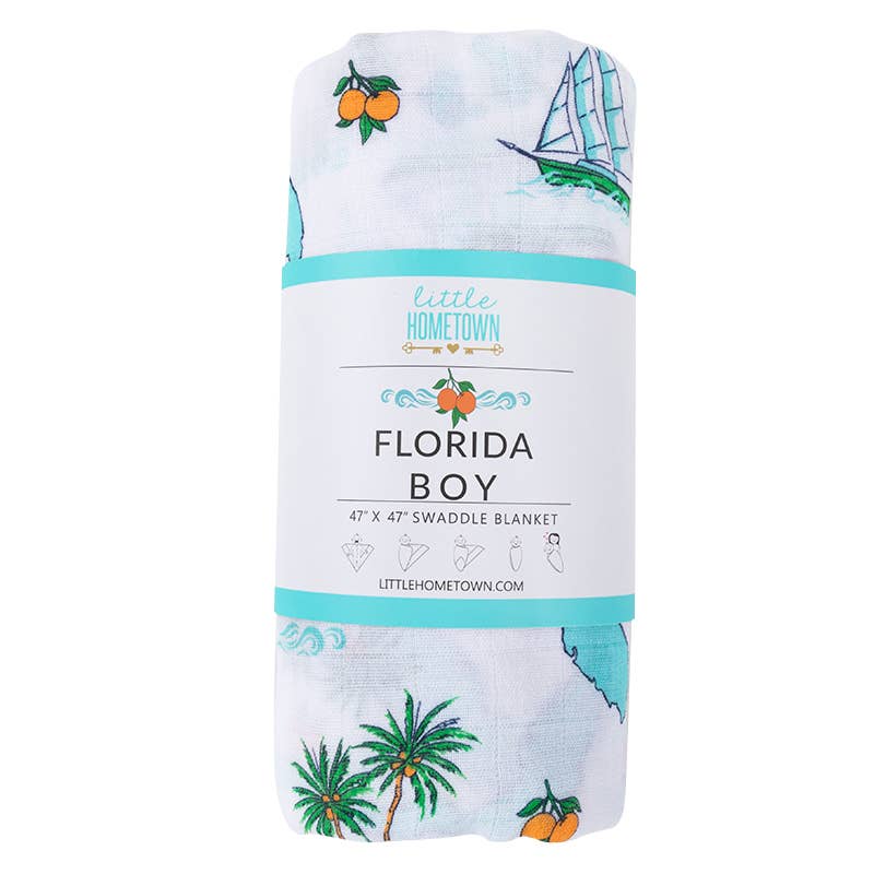 Florida Swaddle Blanket (Unisex) - Gaines Jewelers