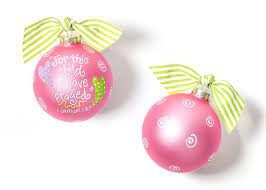 For This Child Glass Pink Ornament - Gaines Jewelers