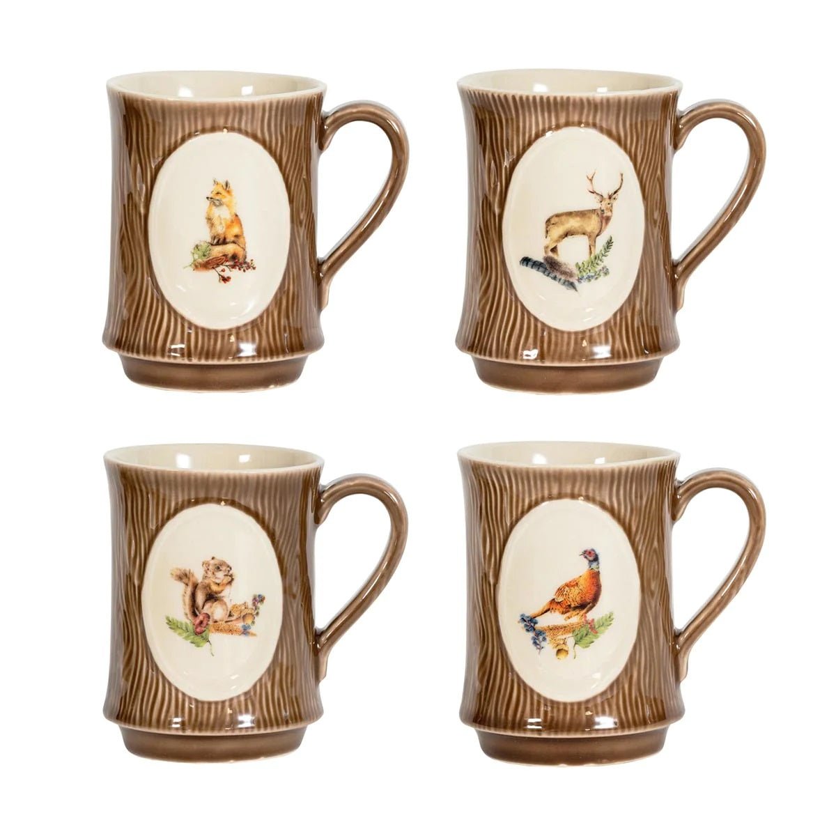Forest Walk Animal Mugs Assorted Set/4 - Gaines Jewelers