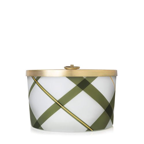 Frasier Fir Frosted Plaid 3-Wick Candle - Gaines Jewelers