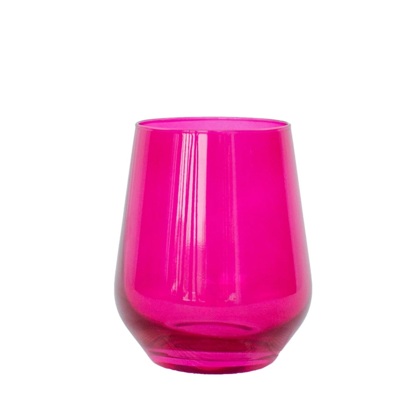 Fuchsia Stemless Wine - Estelle Colored Glass - Gaines Jewelers