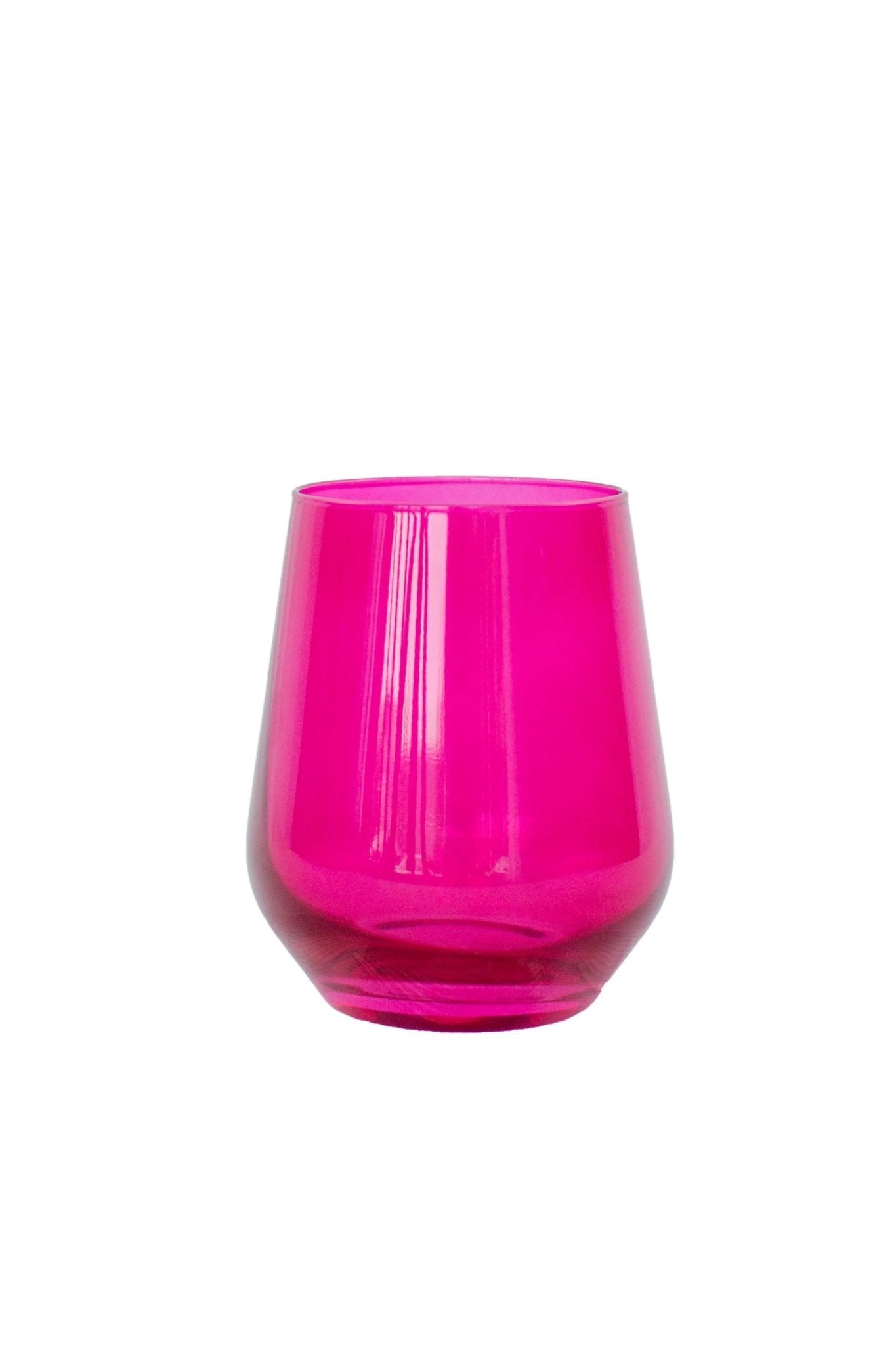 Fuchsia Stemless Wine - Estelle Colored Glass - Gaines Jewelers