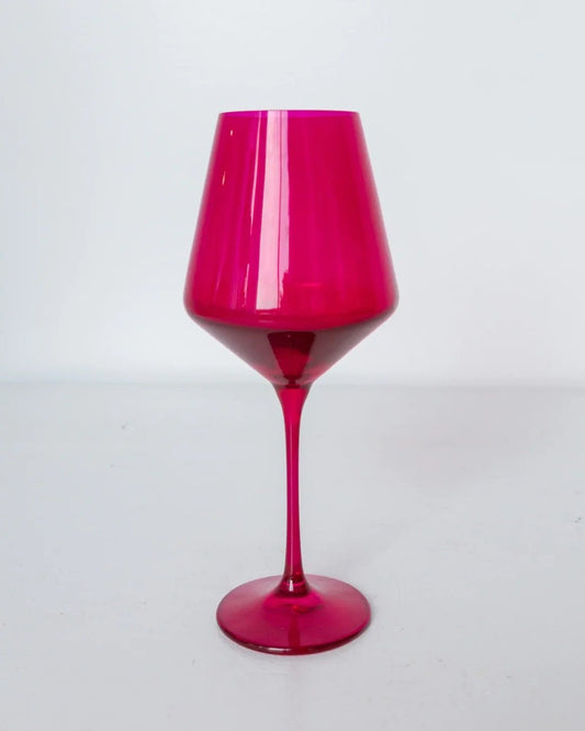 Fuchsia Wine Stemware - Estelle Colored Glass - Gaines Jewelers