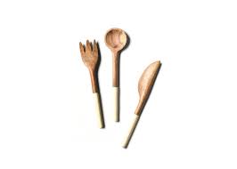 Fundamental Ecru Wood Appetizer Fork - Gaines Jewelers