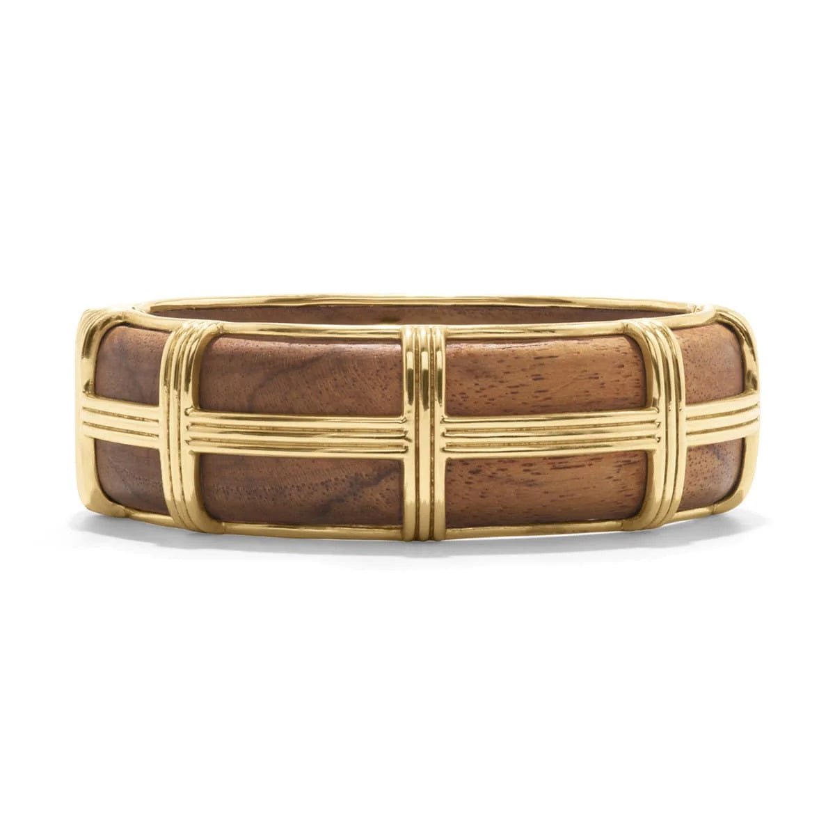 Gaia Hinged Bangle - Teak - Gaines Jewelers