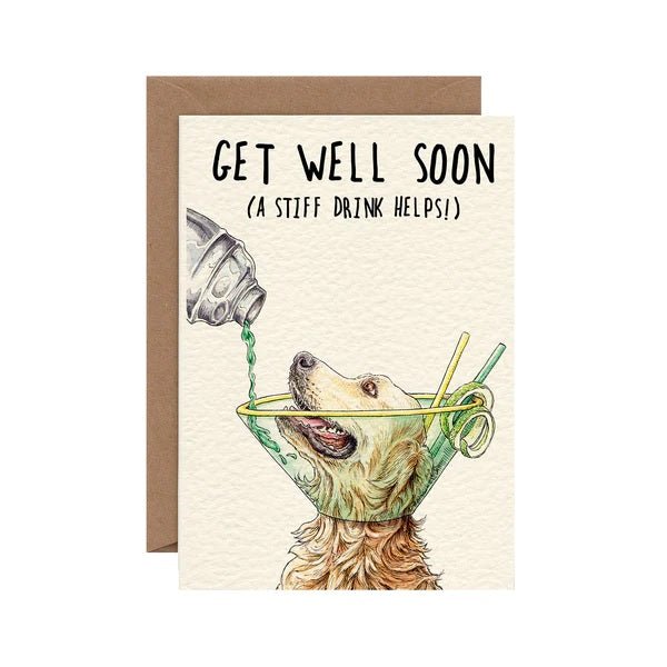 Get Well Soon Dog Card - Gaines Jewelers