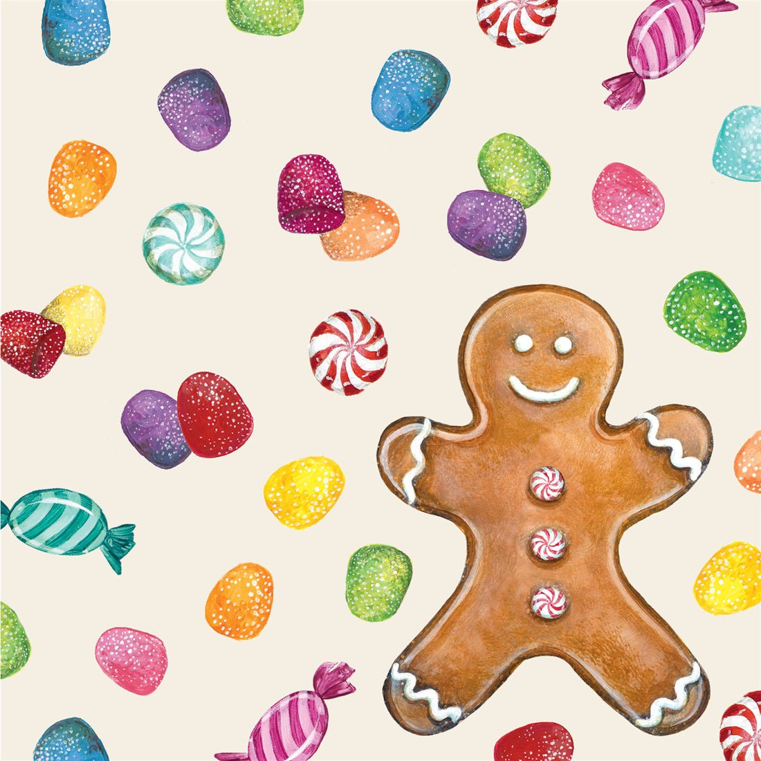 Gingerbread Cocktail Napkins- Hester and Cook - Gaines Jewelers