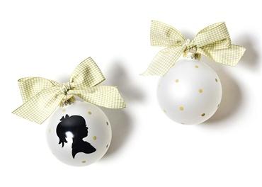 Girl Silhouette Glass Ornament - Gaines Jewelers