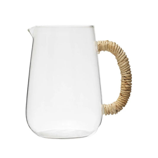 Glass Pitcher w/ Natural Wrapped Handle - Gaines Jewelers