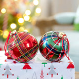 Glass Tartan Plaid Ball Ornament - Gaines Jewelers