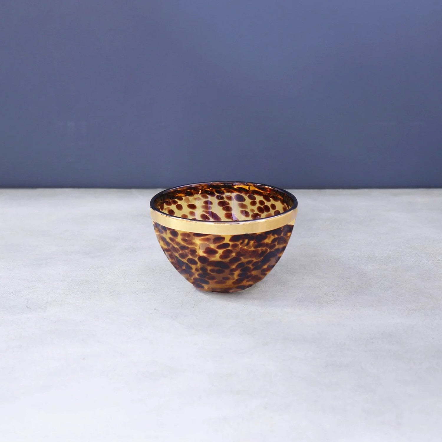 Glass Tortoise and Gold 5.5" Bowl - Gaines Jewelers