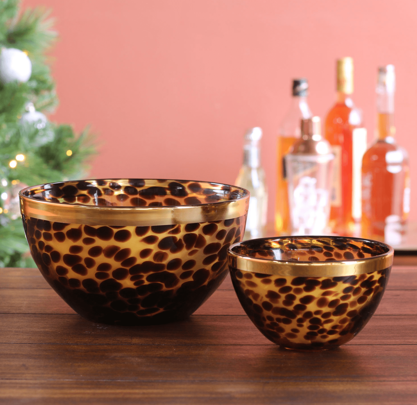 Glass Tortoise and Gold 8" Bowl - Gaines Jewelers