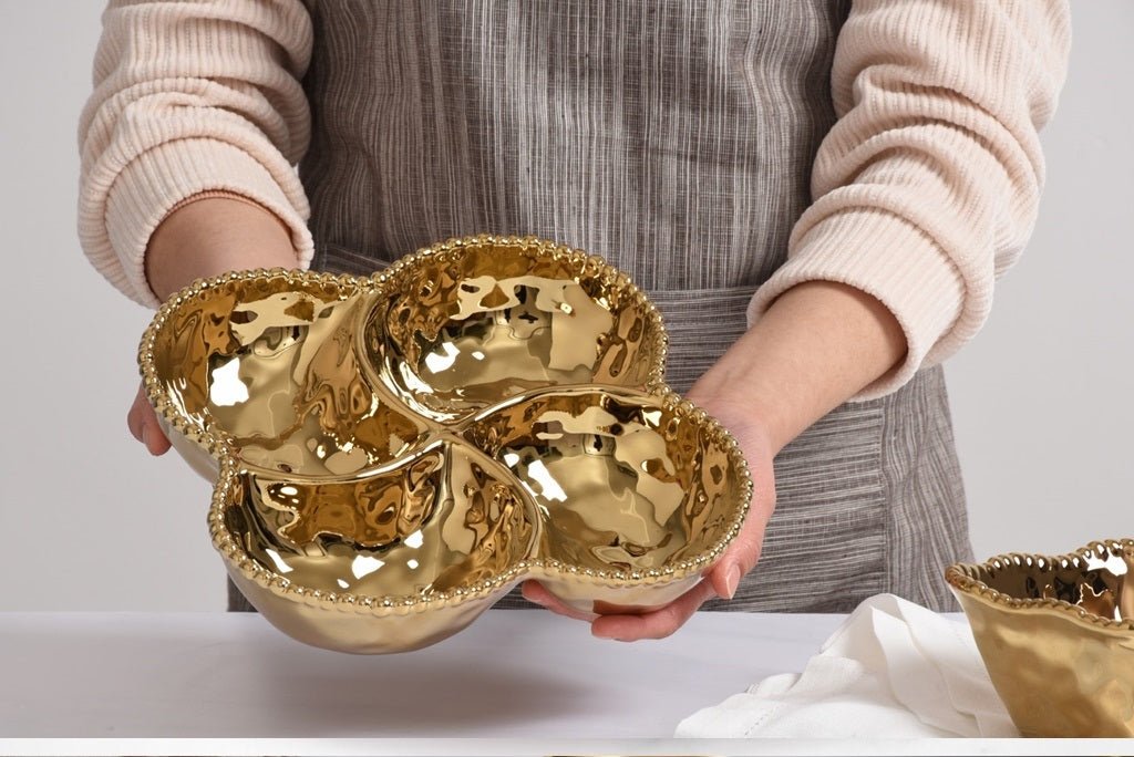 Gold 4 Section Bowl-Monaco - Gaines Jewelers