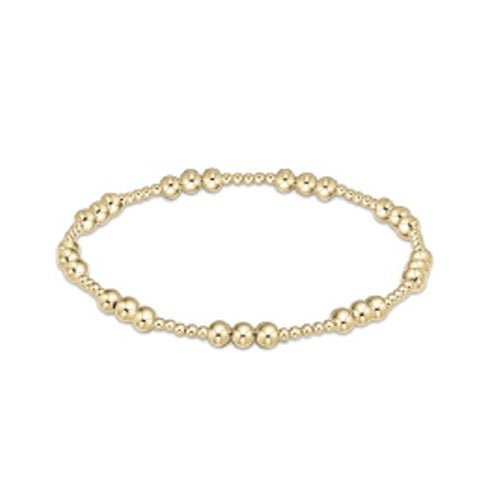 Gold Classic Joy Pattern Bead Bracelet - Gaines Jewelers