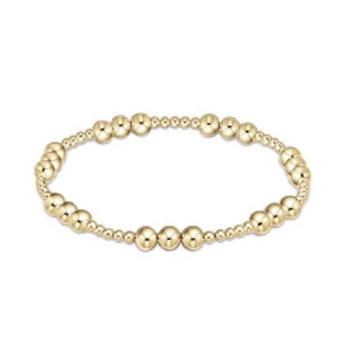 Gold Classic Joy Pattern Bead Bracelet - Gaines Jewelers