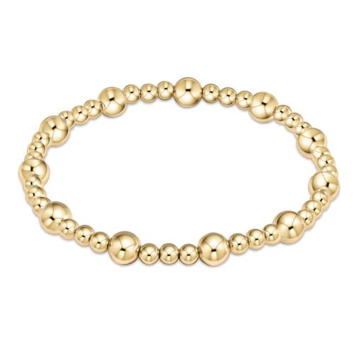Gold Classic Sincerity Pattern Bead Bracelet - Gaines Jewelers