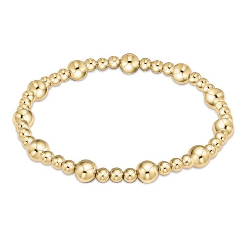Gold Classic Sincerity Pattern Bead Bracelet - Gaines Jewelers