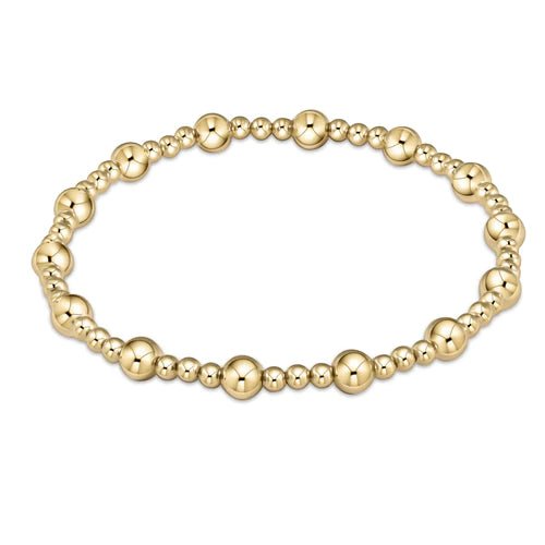 Gold Classic Sincerity Pattern Bead Bracelet - Gaines Jewelers