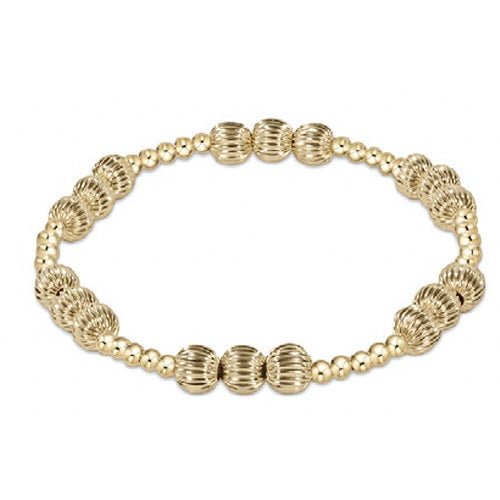 Gold Dignity Joy Pattern Bead Bracelet - Gaines Jewelers