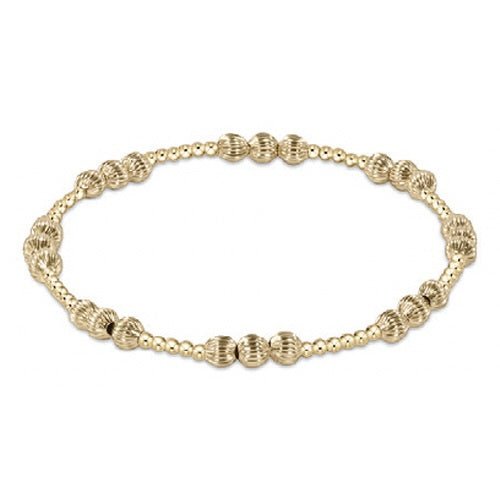 Gold Dignity Joy Pattern Bead Bracelet - Gaines Jewelers