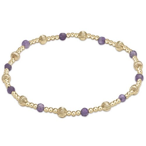 Gold Dignity Sincerity Pattern 4mm Bead Bracelet - Gaines Jewelers