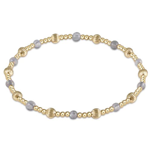 gold Dignity Sincerity Pattern 4mm Bead Bracelet - Gaines Jewelers