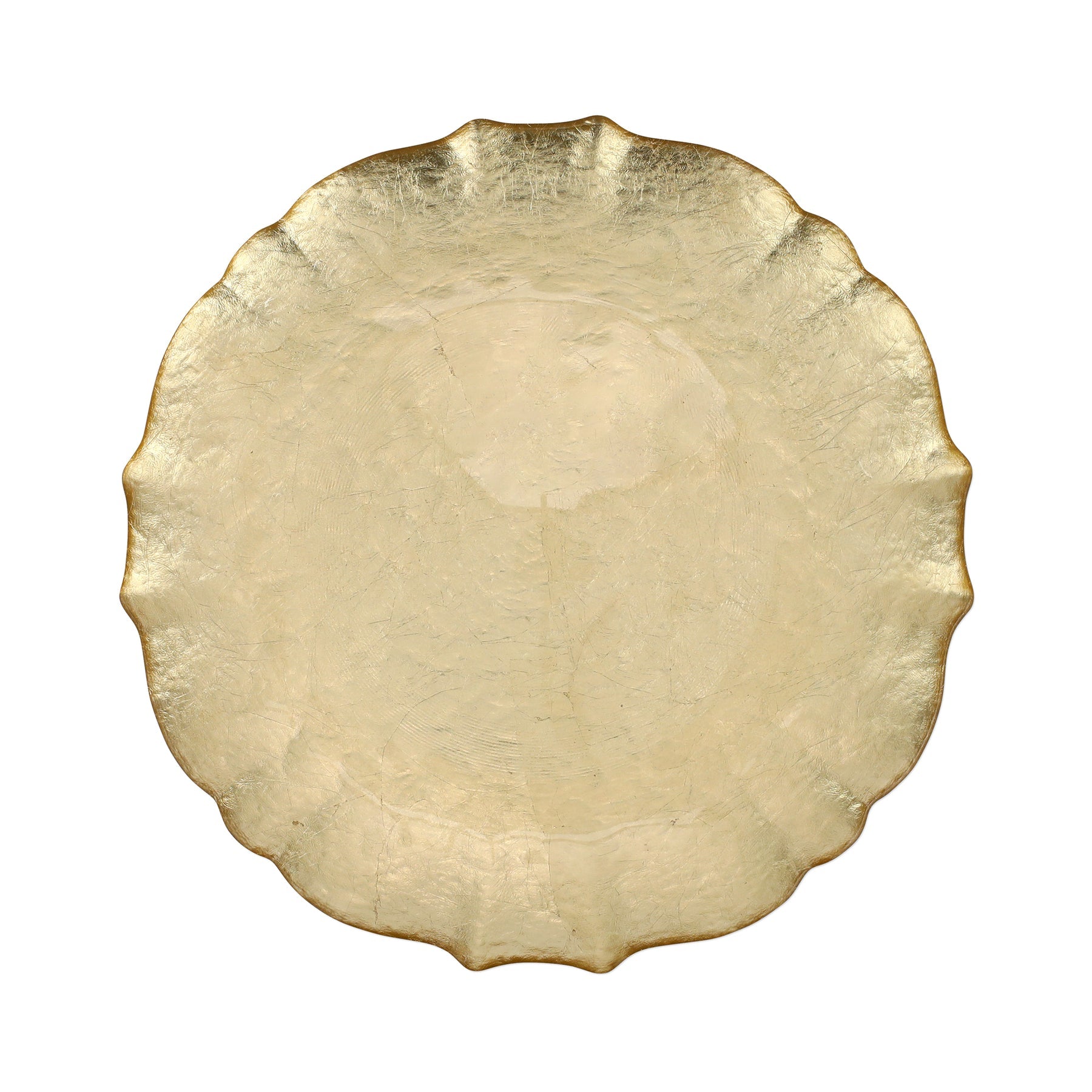 Gold Dinner Plate-Baroque Glass - Gaines Jewelers