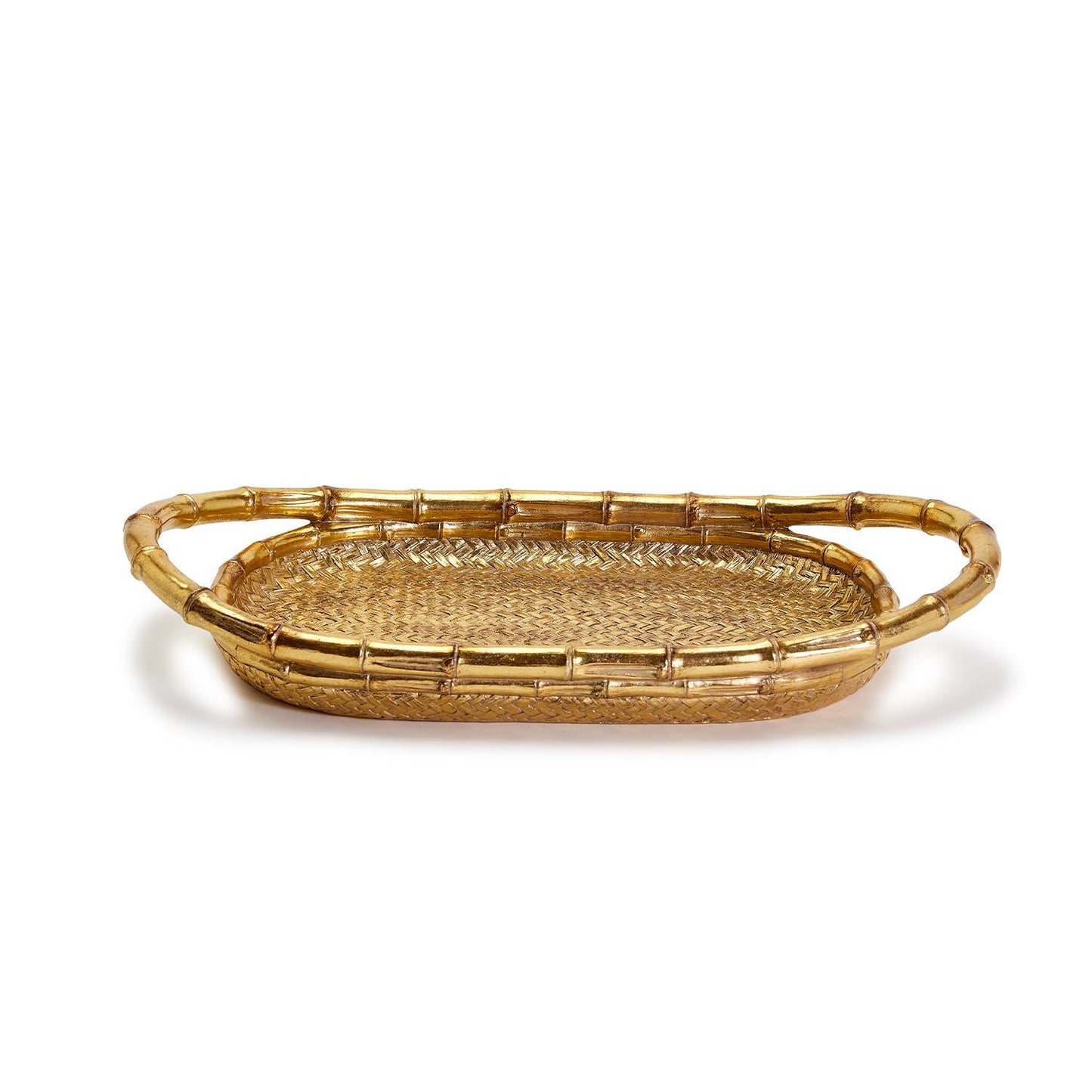 GOLD FAUX BAMBOO TRAY - Gaines Jewelers