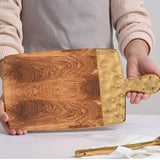 Gold Handle Serving Board Madera - Pampa Bay - Gaines Jewelers