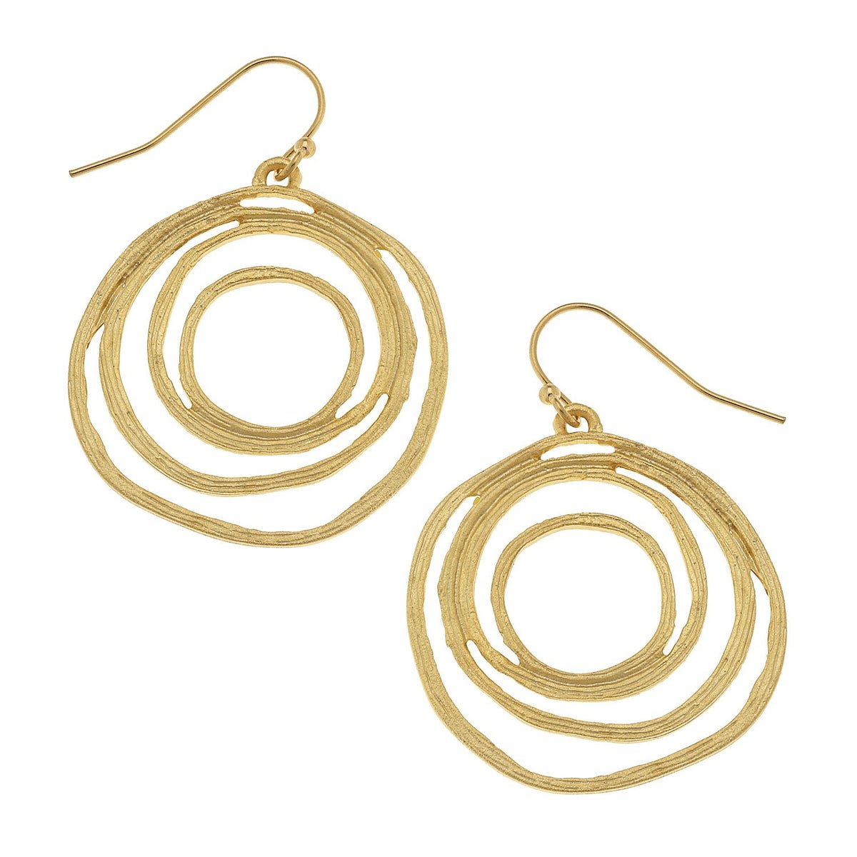 Gold Round Swirl Filigree Earring - Gaines Jewelers