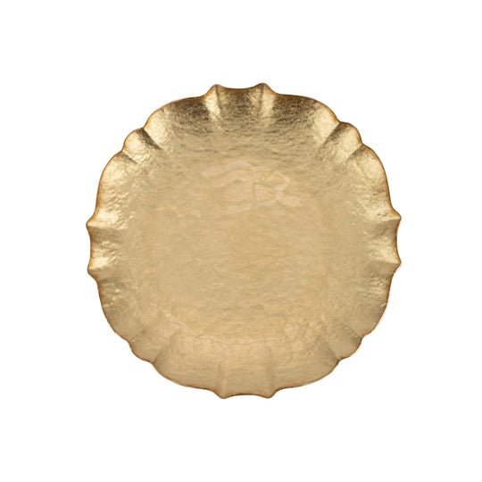 Gold Salad Plate-Baroque Glass - Gaines Jewelers