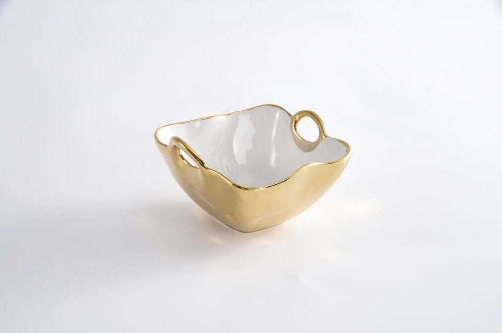 Gold-Square Snack Bowl - Gaines Jewelers