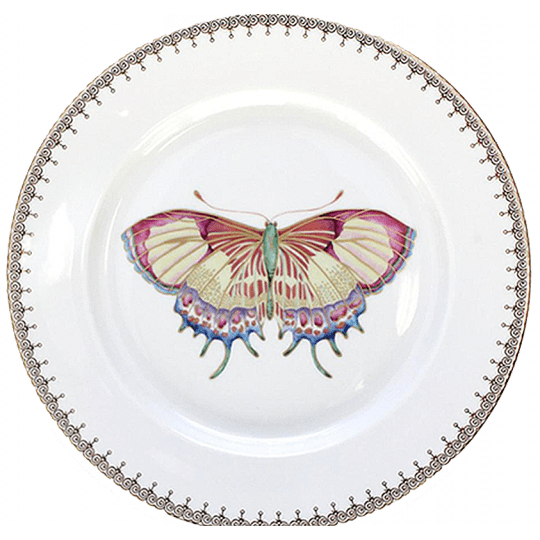 Golden Teardrop Butterfly Dessert Plate - Gaines Jewelers