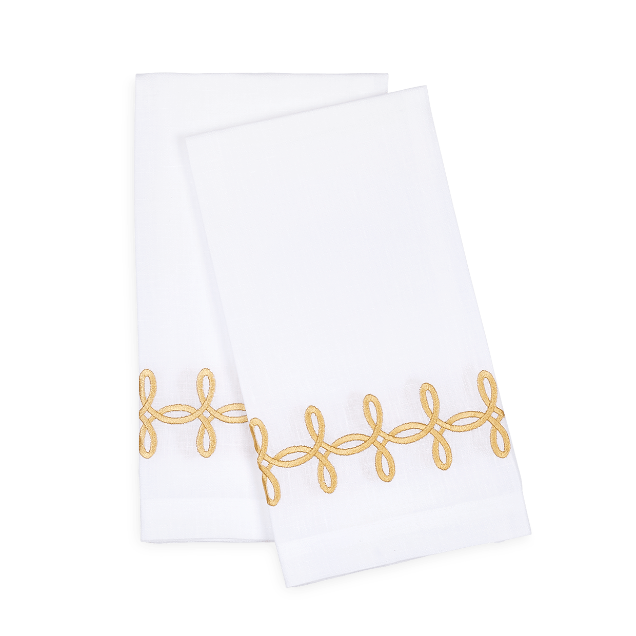 Gordian Knot Guest Towels on Linen Set of 2 - Gaines Jewelers