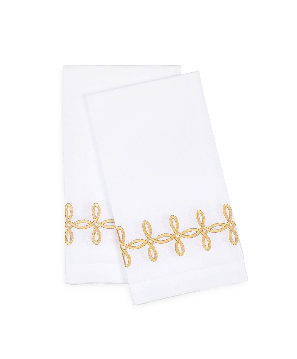 Gordian Knot Guest Towels on Linen Set of 2 - Gaines Jewelers