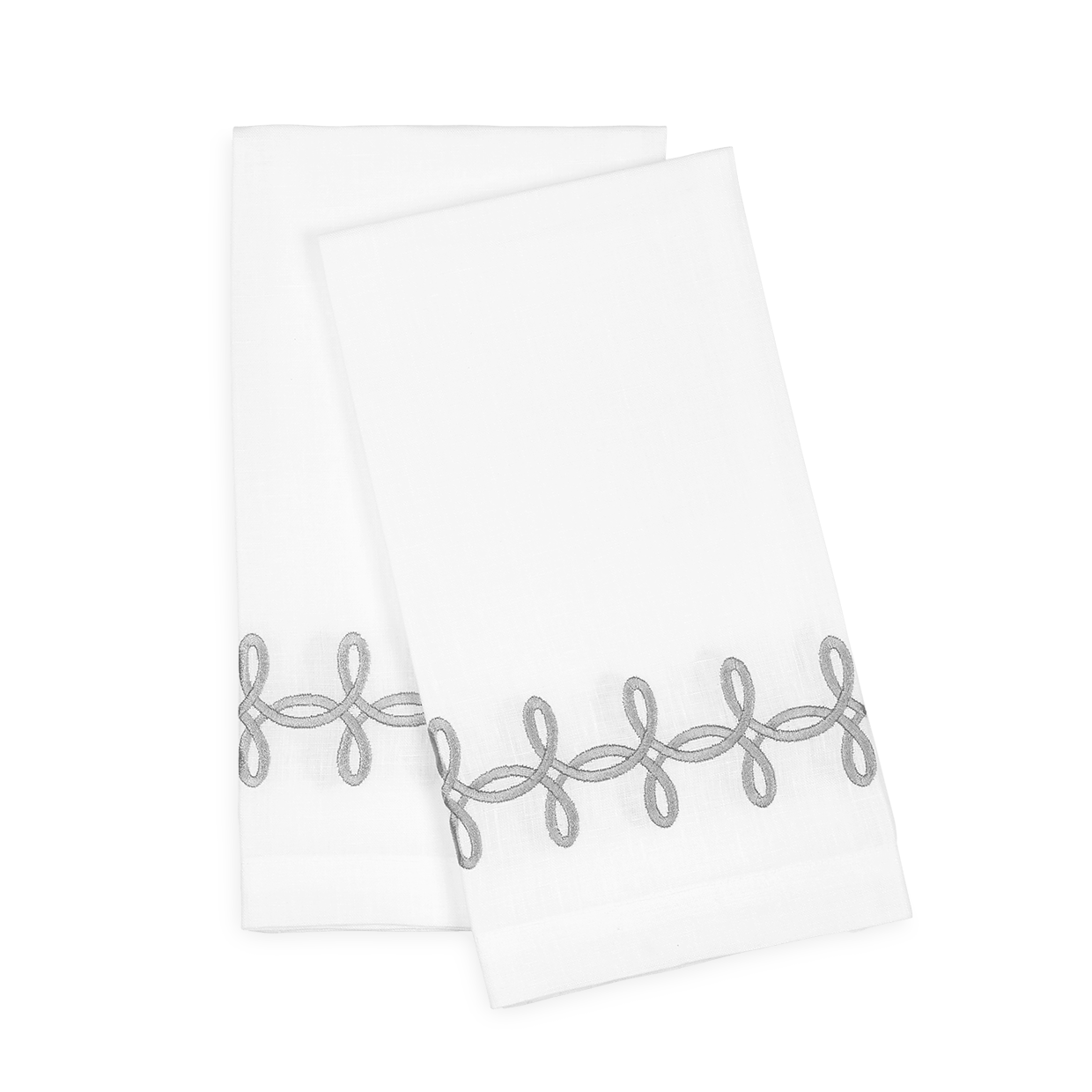 Gordian Knot Guest Towels on Linen Set of 2 - Gaines Jewelers