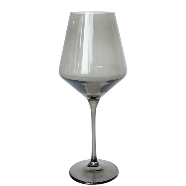Gray Smoke Wine Stemware - Estelle Colored Glass - Gaines Jewelers