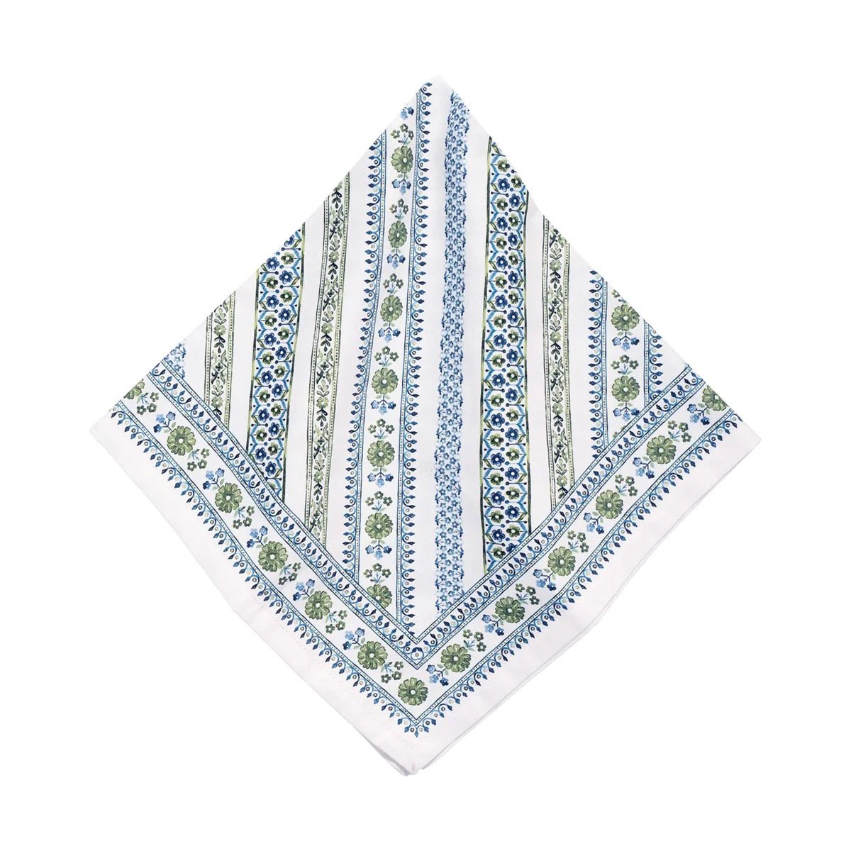 Green Seville Stripe Napkin - Gaines Jewelers