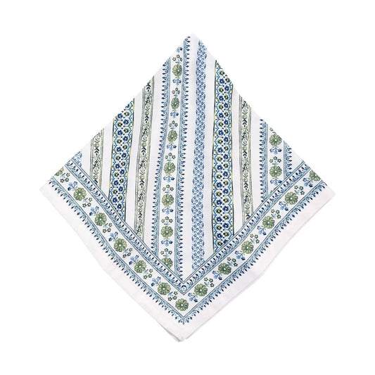 Green Seville Stripe Napkin - Gaines Jewelers