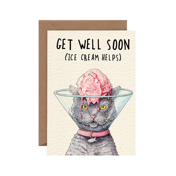Greeting Card-Get Well Soon Cat Card - Gaines Jewelers